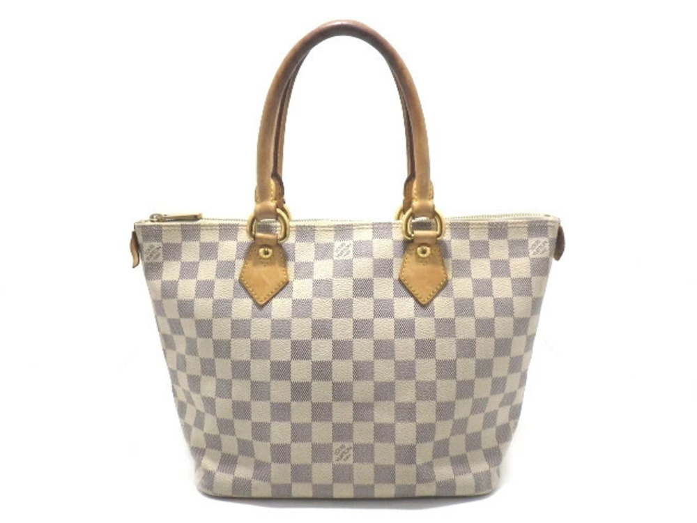 LOUIS VUITTON Saleya Handbag Azur White